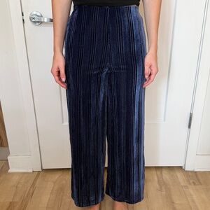Nordstrom BP Dark Blue Velvet Wide-Leg Pants